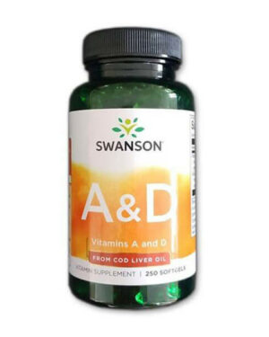 Swanson A&D VITAMIN halolajból A-5000NE+ D-400NE 250 kapszula