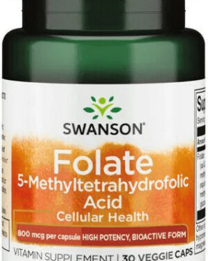 Swanson Folate 800mcg 30 kapszula 5-Methyltetrahydrofolic acid