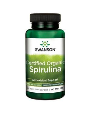 Swanson Spirulina alga 180 tabtetta Organikus