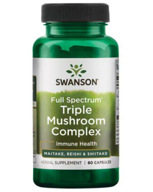 Swanson Triple Mushroom Complex 60 kapszula Maitake, Reishi, Shiitake