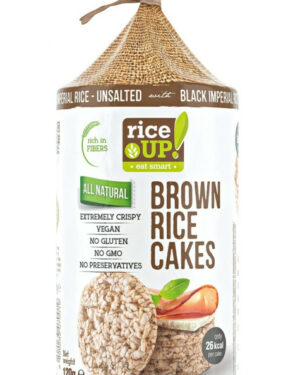 Rice Up Szelet natúr & fekete rizs 120g puffasztott teljes kiőrlésű barna rizs
