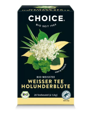 BIO CHOICE® Fehér tea bodzavirággal 36g Weisser tee holunderblüte 20 filter
