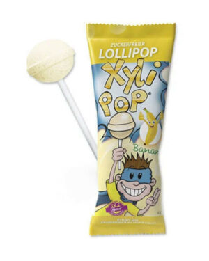 Cukormentes nyalóka, banán ízű 6g Xylipop