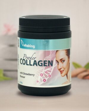 Vitaking Kollagén eper ízű italpor 330g