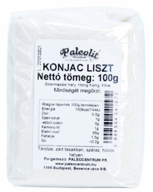 Paleolit Konjac liszt 100g 120-200 mesh glükomannán tartalom min 90%