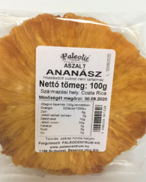 Paleolit Aszalt ananász szelet 100g cukormentes