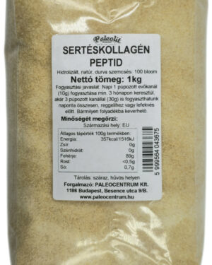 Paleolit Sertéskollagén 1kg durva szemcsés, sárga színű