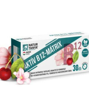 Natur Tanya® Aktív B12-Mátrix 1000mcg 30 db rágótabletta, vadcseresznye ízű