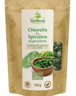 BIO Chlorella és spirulina alga tabletta 125g BioMenü