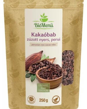 BIO Kakaóbab zúzott, nyers, perui 250g BioMenü