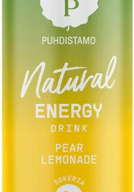 Puhdistamo Natural energy 330ml körte- limonádé ízű természetes energiaital