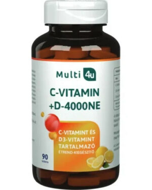 Multi 4u C 1000+D 4000 vitamin tabletta 90db