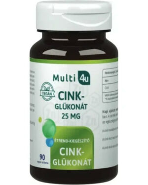 Multi 4u Cink-glükonát 25mg vegán tabletta 90db
